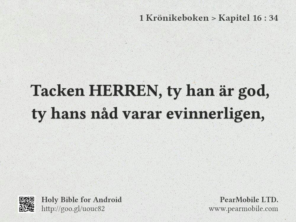 1 Krönikeboken, Kapitel 16:34